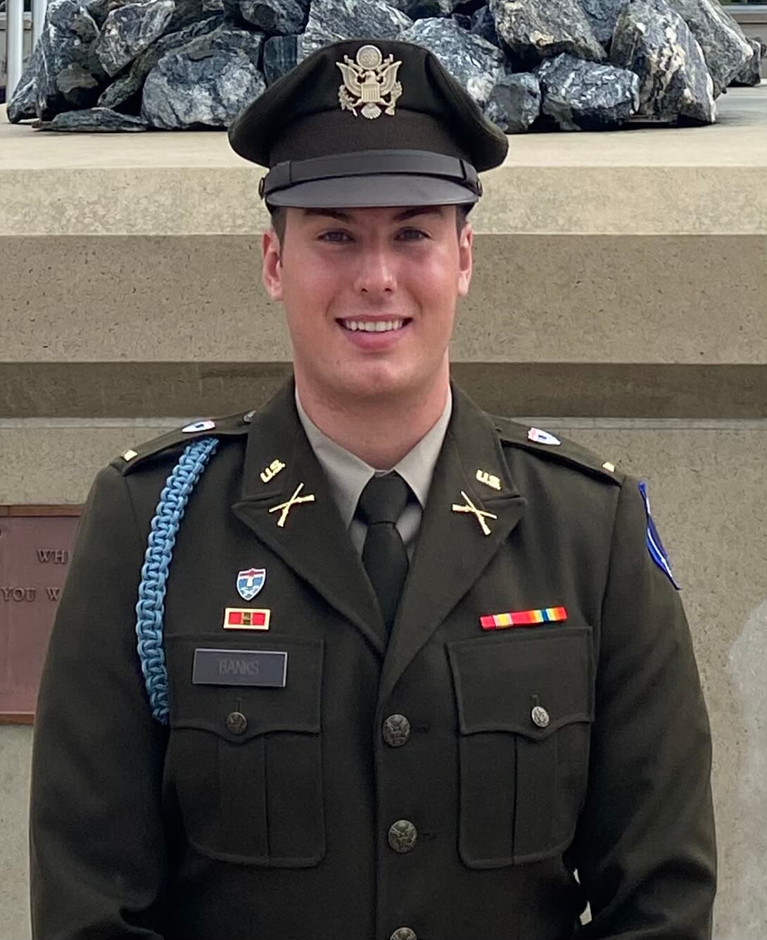 Brig Banks in his Army officer uniform.